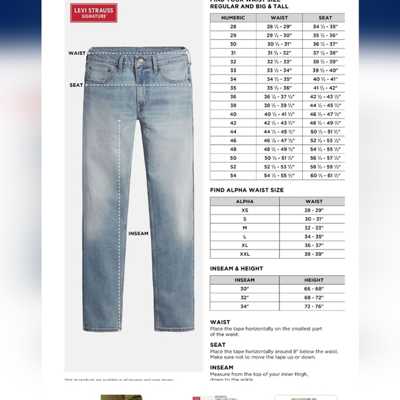 Levi's Signature Straight Fit 44 x 30 - Picture 2 of 6